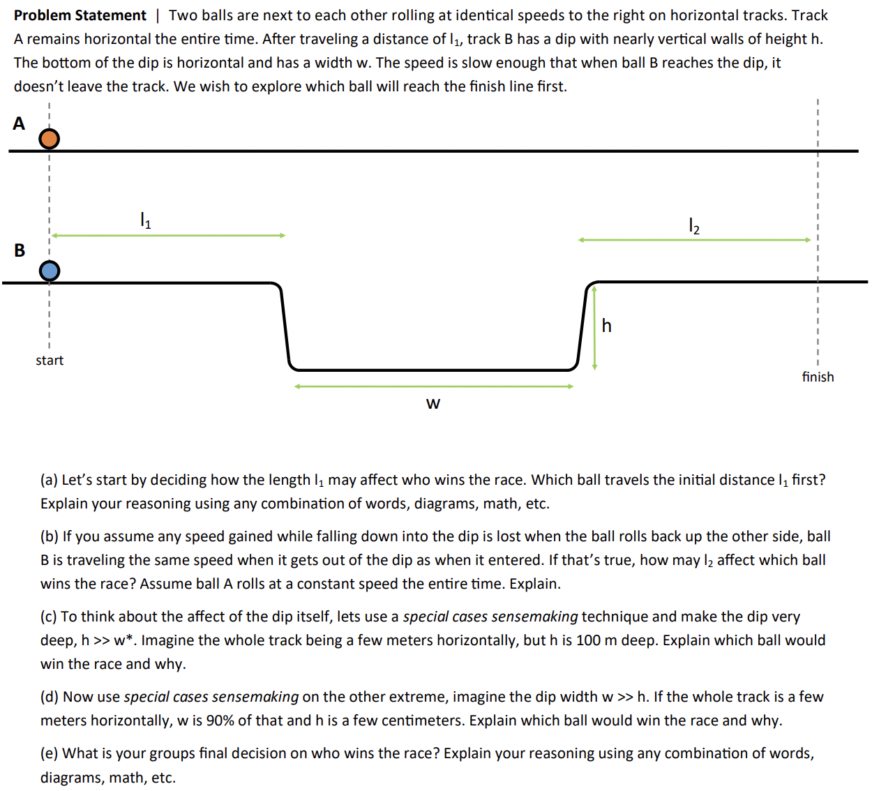  Problem Statement | Two balls are next to each other rolling