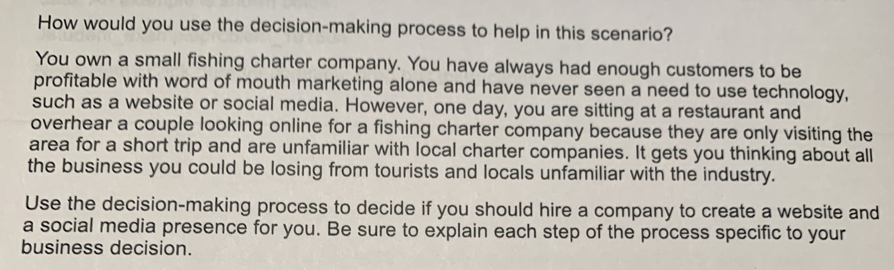 This is for a discussion post, please number the steps in the