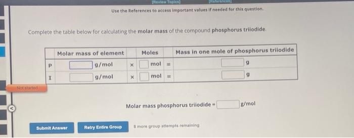  Use the References to access important values if needed for thit