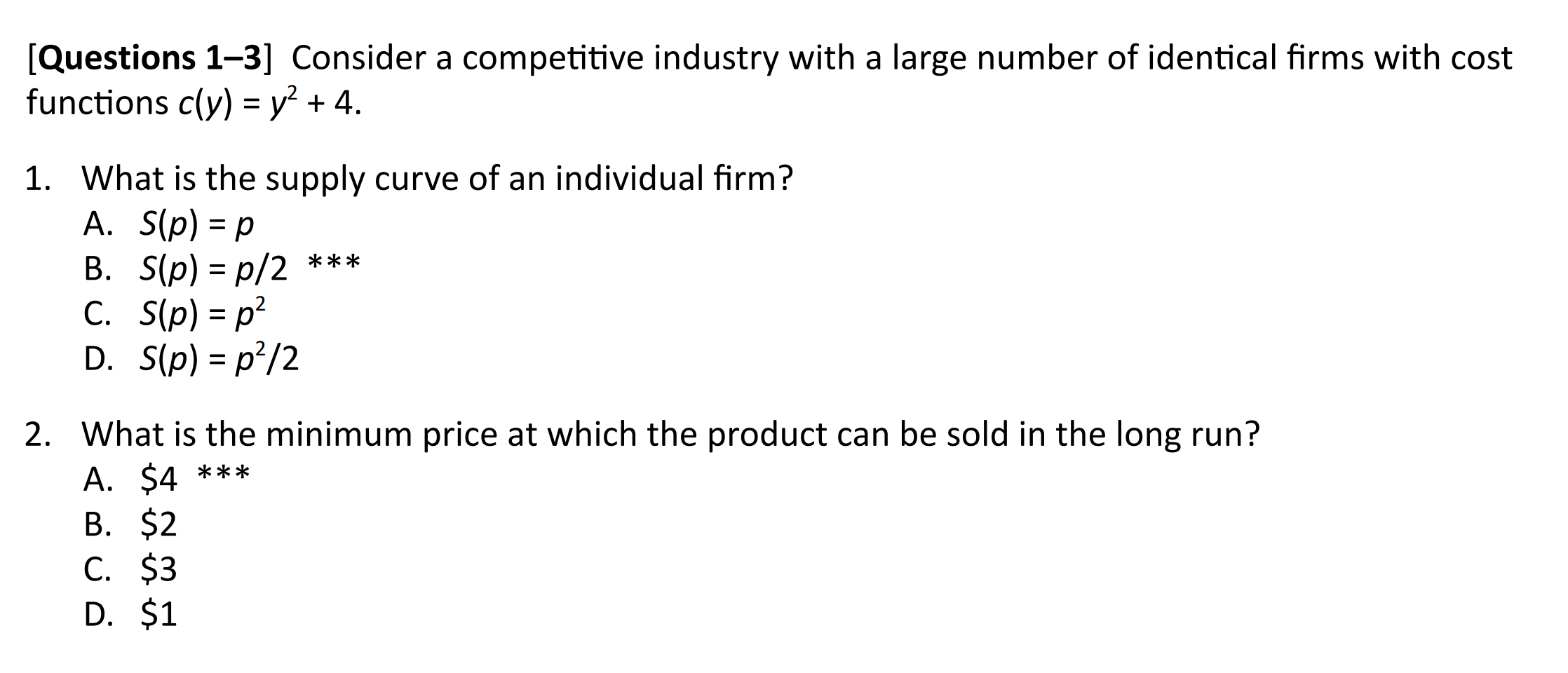 Hello! can you help me explain problem number 2? Thank you! [Questions