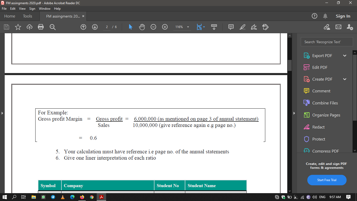 Sign In H T 1 / 6 + 116% Assignment: Compute the