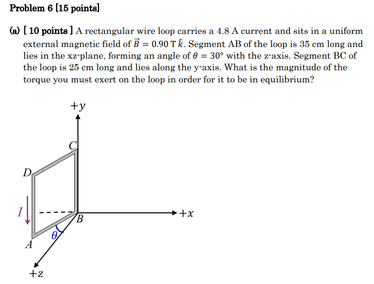  Problem 6 [15 points] (a) [ 10 points ] A rectangular