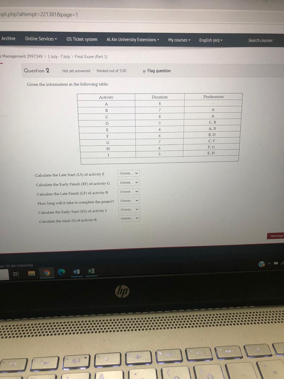  pt.php?attempt=221381&page=1 Archive Online Services . OS Ticket system Al Ain University