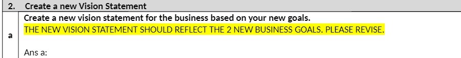 2. Create a new Vision Statement Create a new vision statement