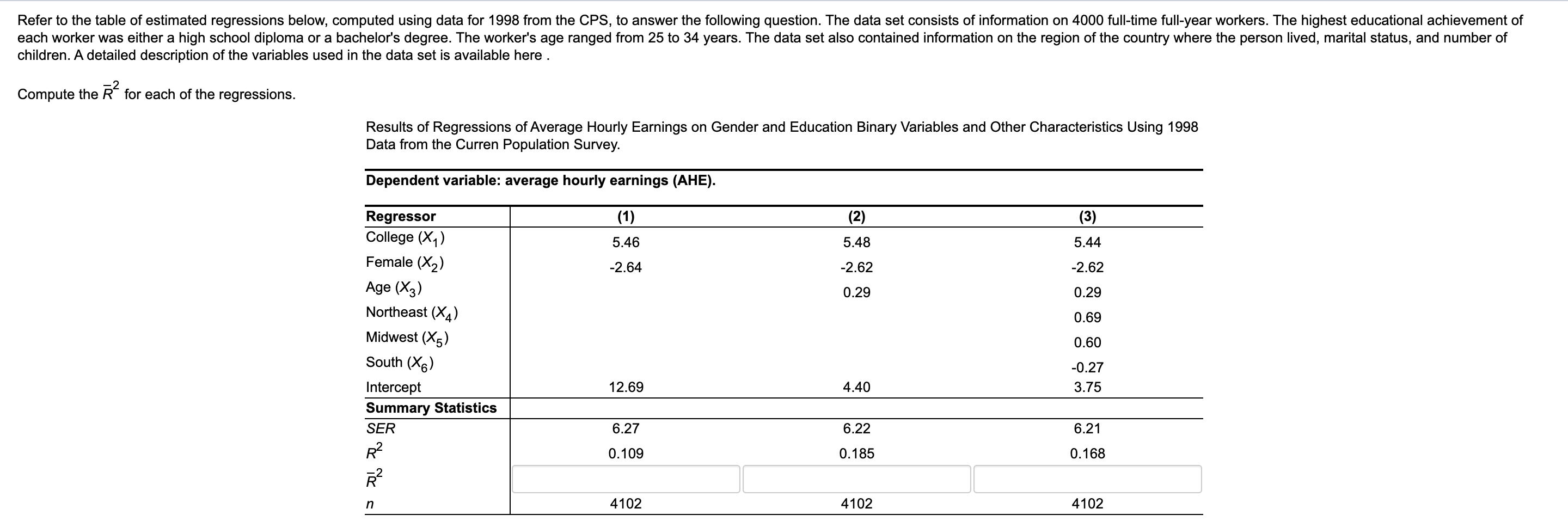 What would be the R2 ?can you help me answer in three