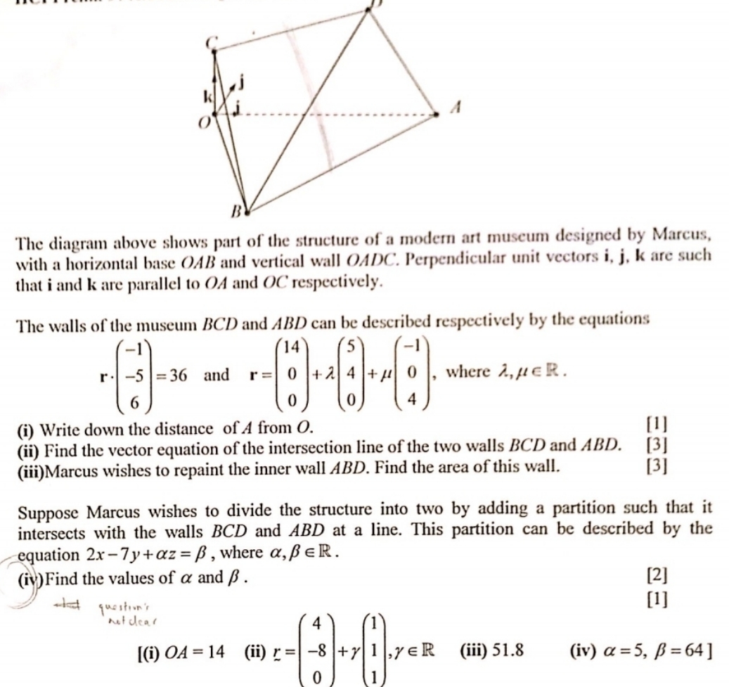 Need step solution. Vectors. O The diagram above shows part of the