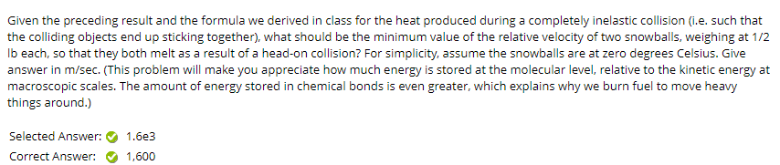 Given the preceding result and the formula we derived in class