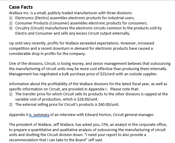 helpful rating to who solves the problemInstructionsRefer to Wallace Case Pages 1-4.pngAny