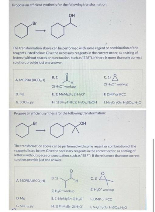 you! Propose an efficient synthesis for the following transformation: The transformation above