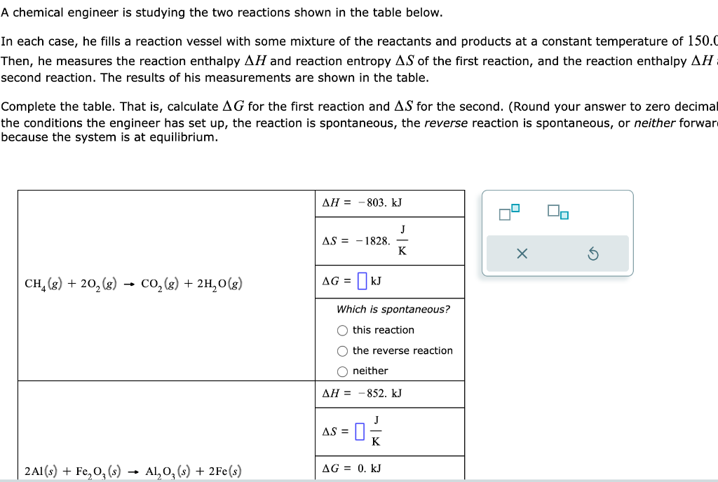 PLEASEEEEEEEE A chemical engineer is studying the two reactions shown in the
