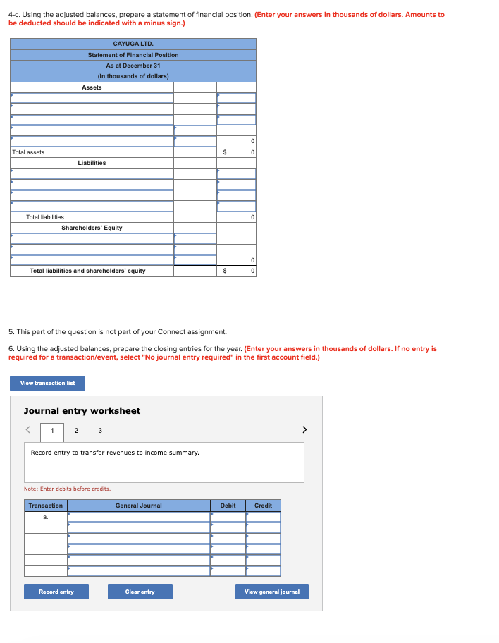  E4-17(Algo) Recording Four Adjusting Entries, Completing a Trial Balance, Preparing Financial