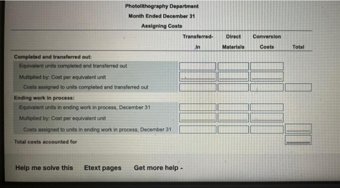 units 4,000 units Units: Work in process, December 1 (80% of the