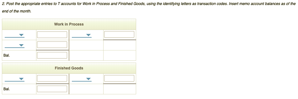 wording of account titles. (drop down options): a, b, c, d, e,