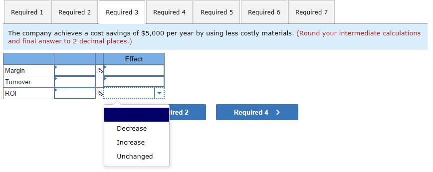 Required 3 below also has an effect column that is a drop