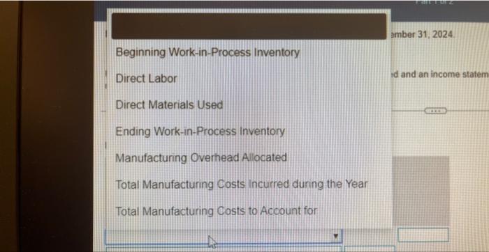 check drop down for answer choices in other pictures *** make sure