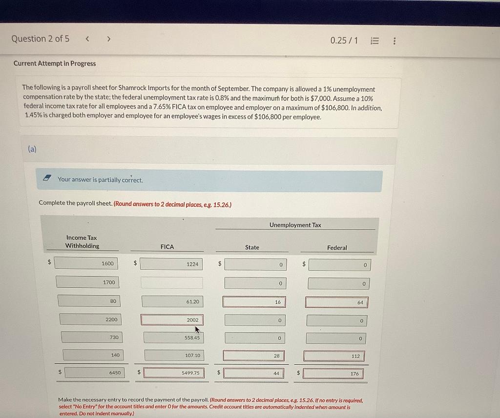 for Shamrock Imports for the month of September. The company is allowed