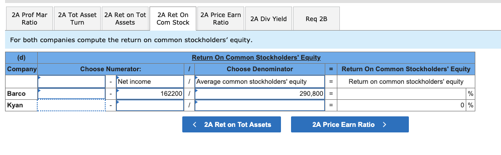 information applies to the questions displayed below.) Summary information from the financial