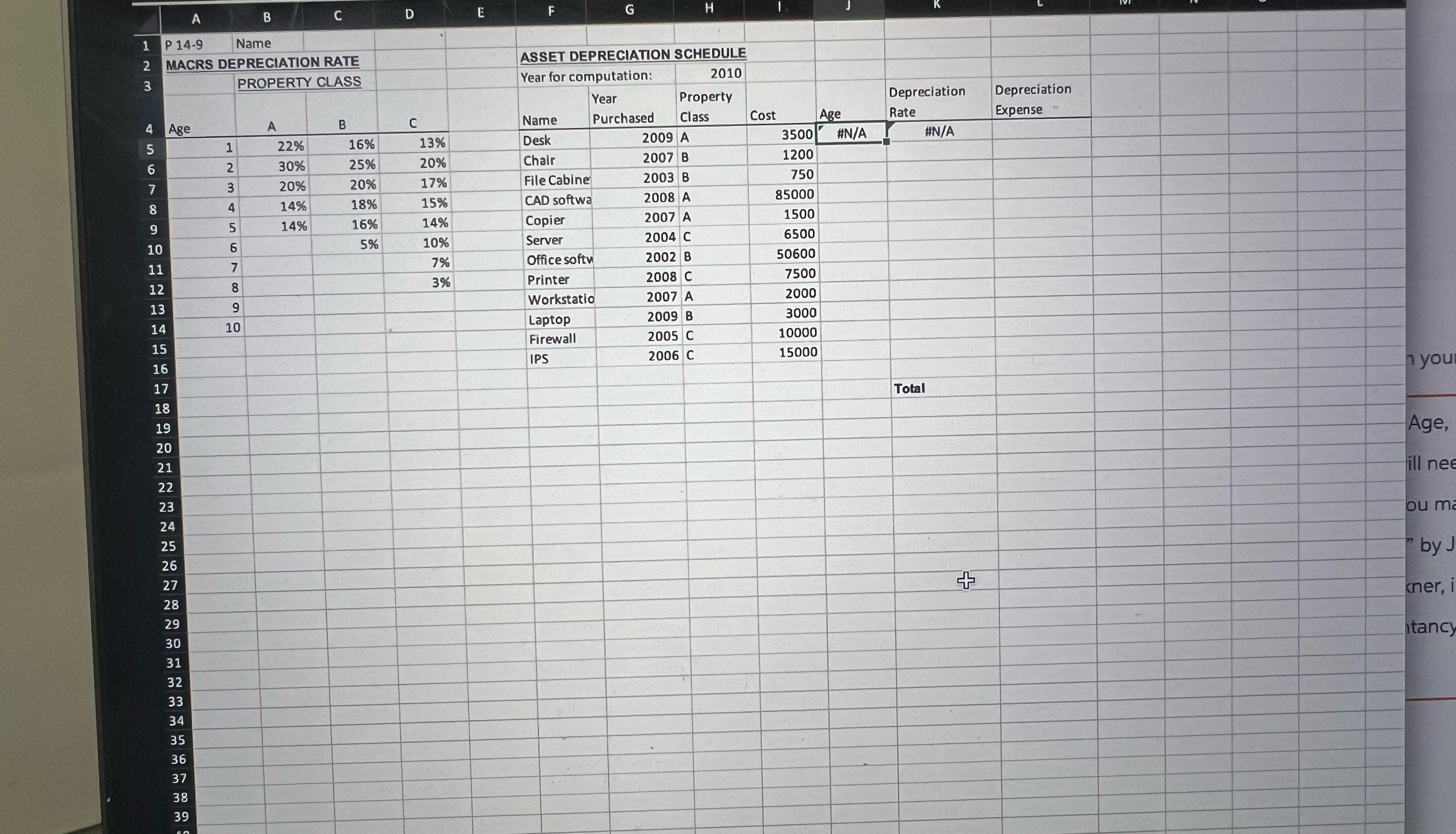 14.9 Create the spreadshee WRITE THE EXCEL FORMULA SUCH AS VLOOKUP,
