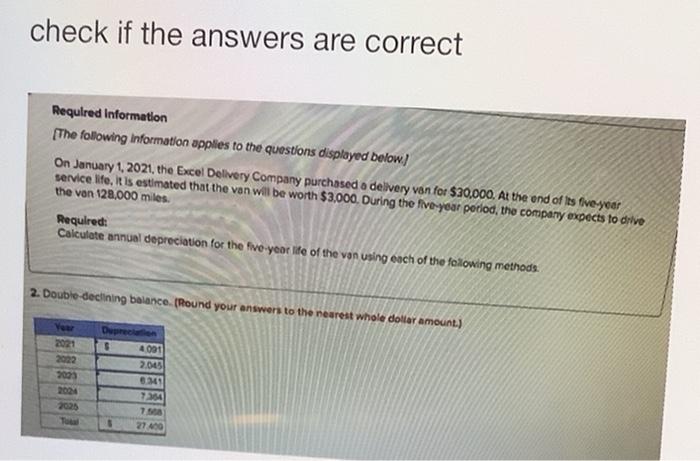 check if the answer is correct ASAP check if the answers are