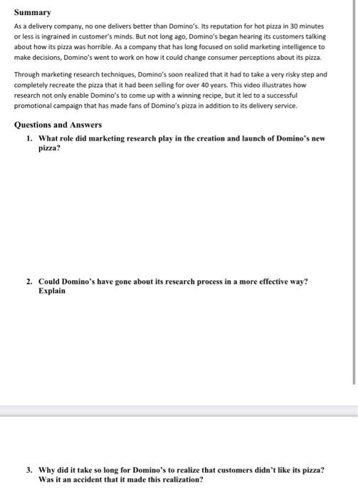 please do all 3 short questions this is a case study Summary