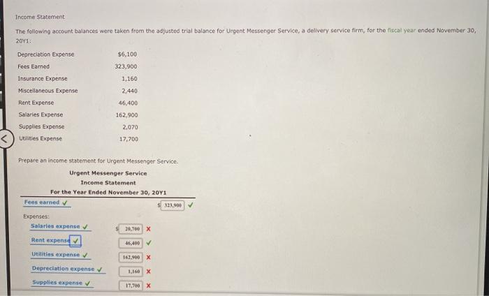  please keep in mind there are different sections! Income Statement The