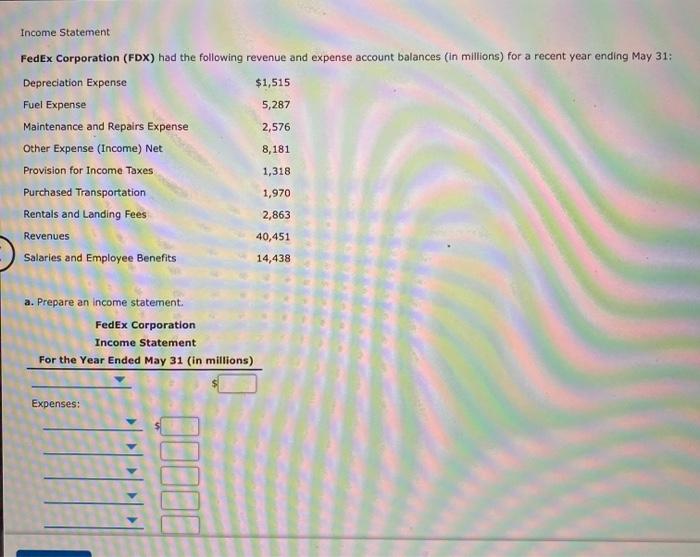 Messenger Service, a delivery service firm, for the fiscal year ended November