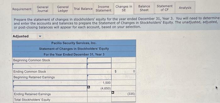 Services experienced the following transactions: 1. Paid the salaries payable from Year
