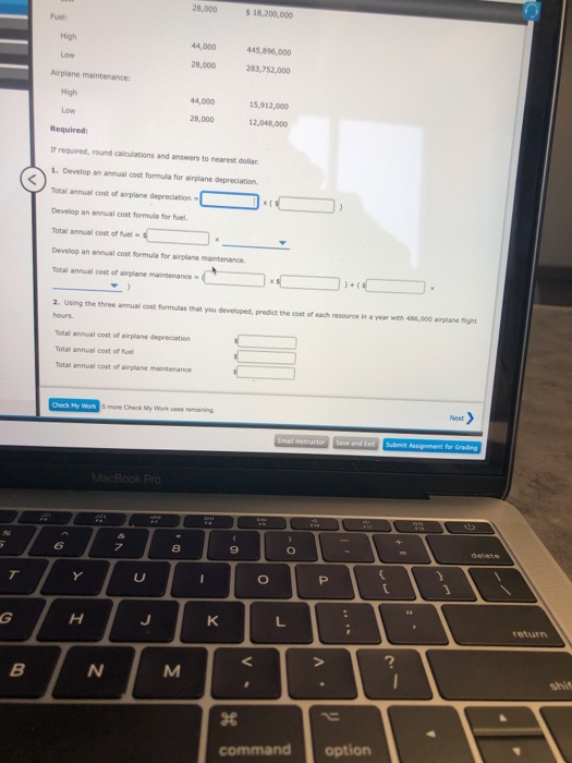 Formula for a Year During the past year, the high and low