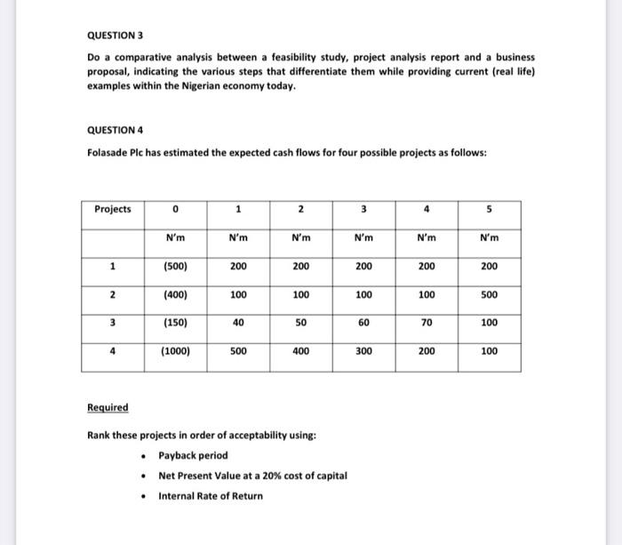 costing N80,000. The project is expected to generate annual cash benefits of