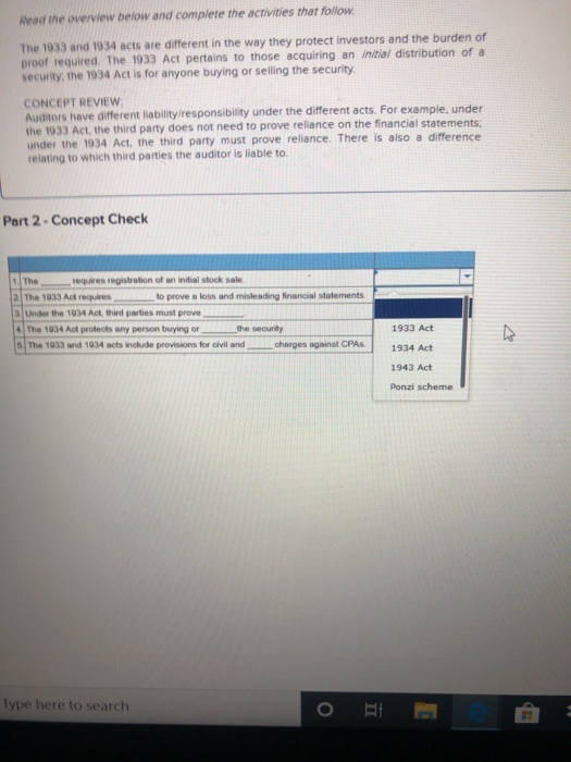 33 Read the overview below and complete the activities that follow. The