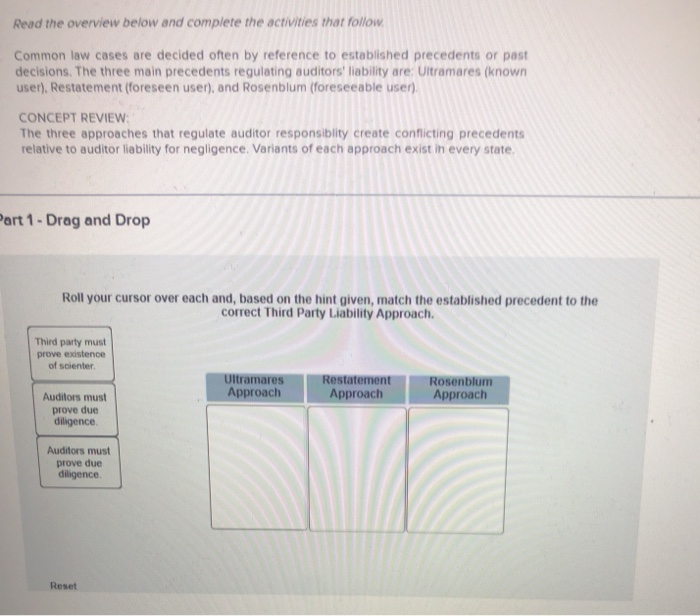  Read the overview below and complete the activities that follow. Common