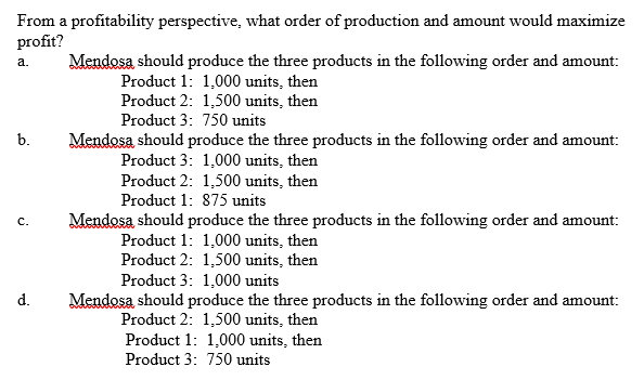 produces three products. All the products use a furnace operation, which has