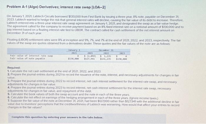  answer all parts please. all the information is there Problem A-1