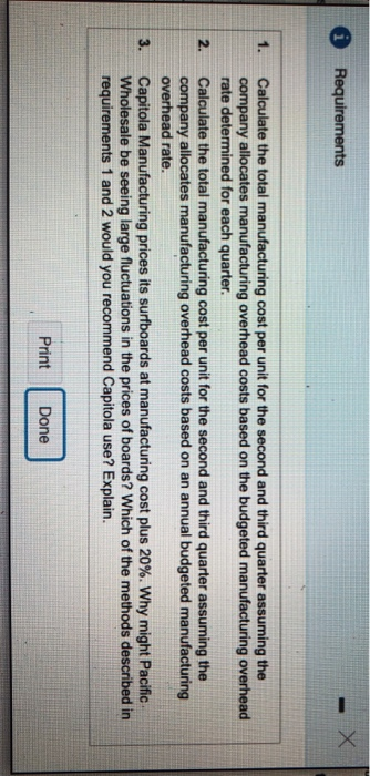 m and is mandring overhead on the basis of direct manufacturing stor