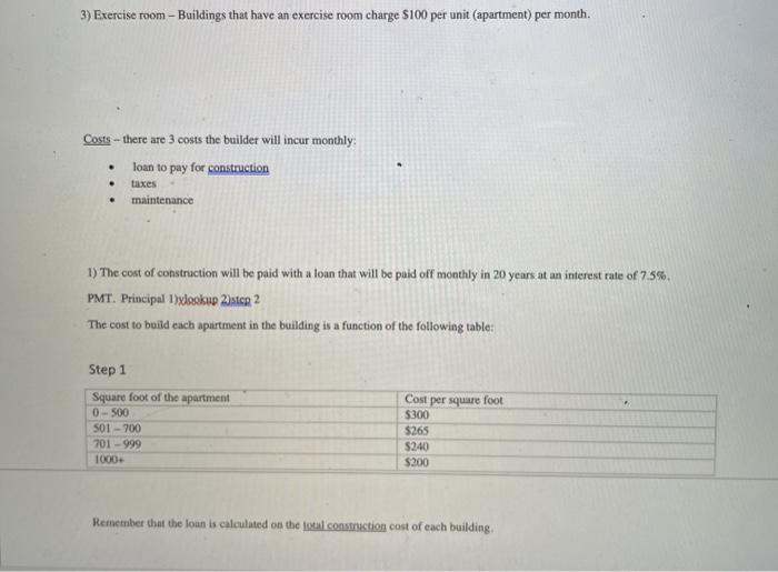 builder to analyze what types of apartment buildings to build. Specifically, the