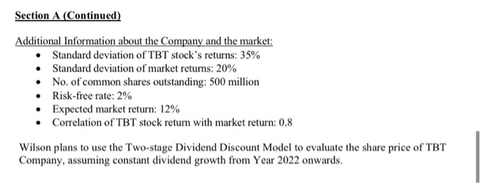 Company (TBT) is engaged in manufacturing and selling surgical masks. Wilson, a