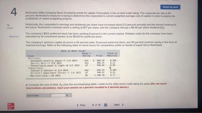  a) b), c) d) 10 point 1 Check my work Northwest