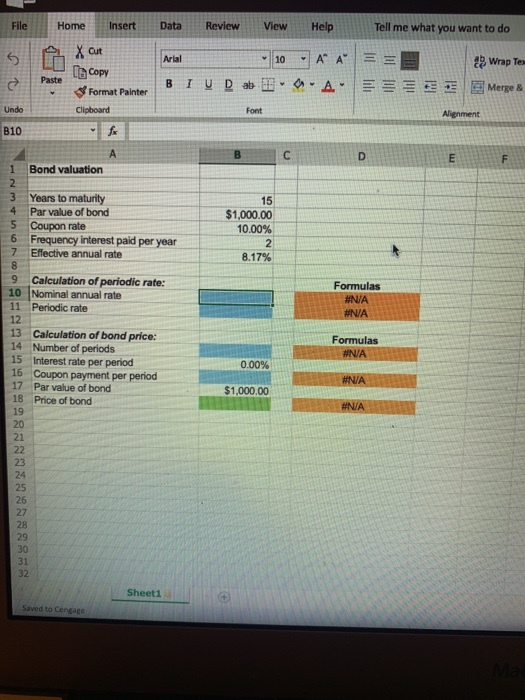 15-year, $1,000 par value bond. Its coupon rate is 10%, and interest