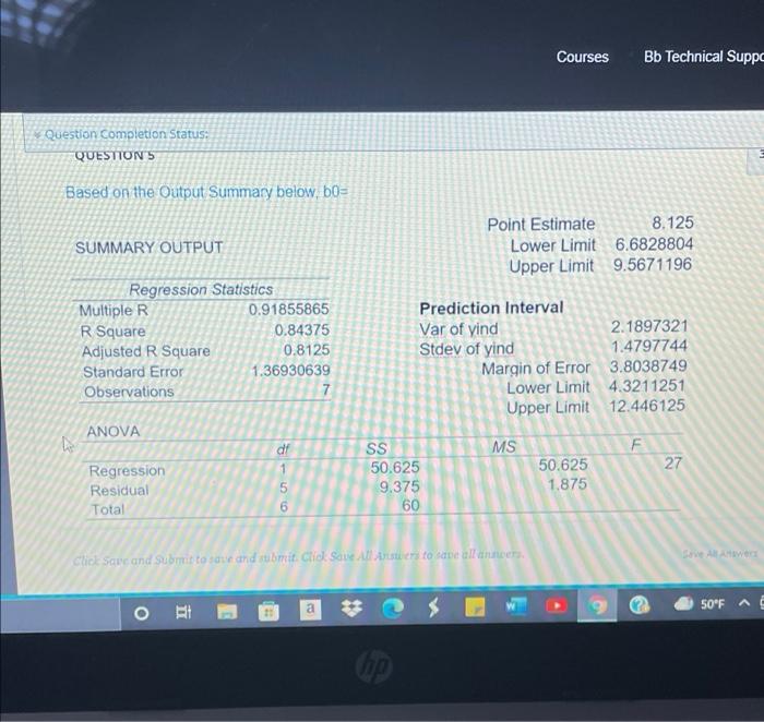  Courses Bb Technical Suppc Question Completion Status: QUESTIONS Based on the