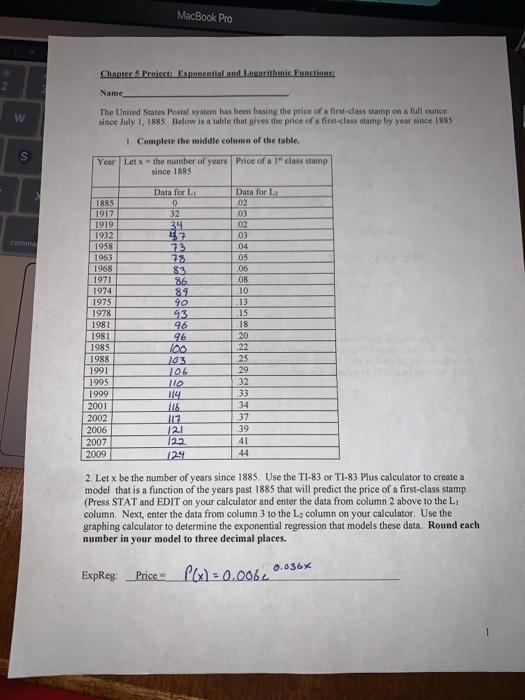  help with 5-9 MacBook Pro Chapter 5 Protest Exmanentinand Loerithmic Functions