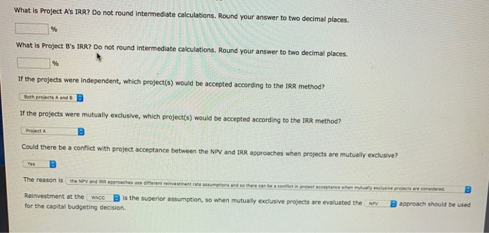 project's Internal rate of return (IRR) is the discount rate that forces