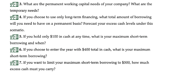it to answer Problems 3 to 7. Quarter ($000s) 1 2 3
