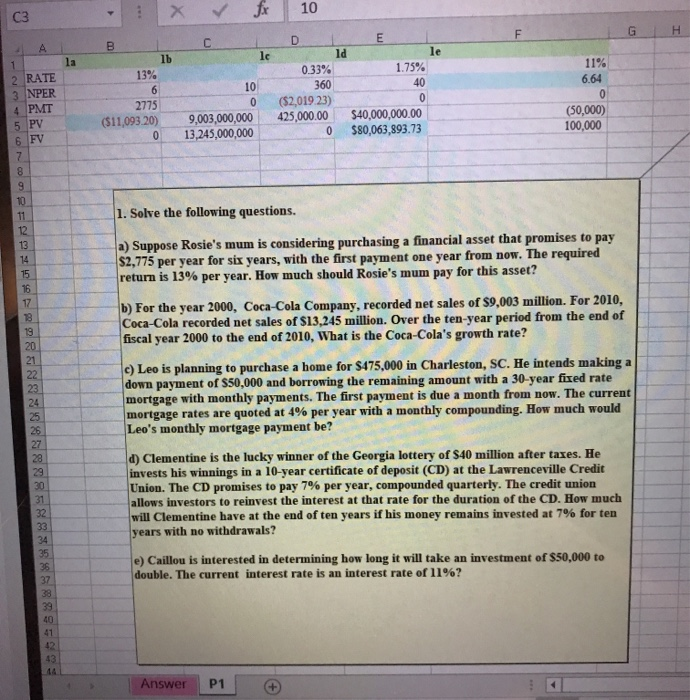  Need my work checked over and need help calculating C2 on