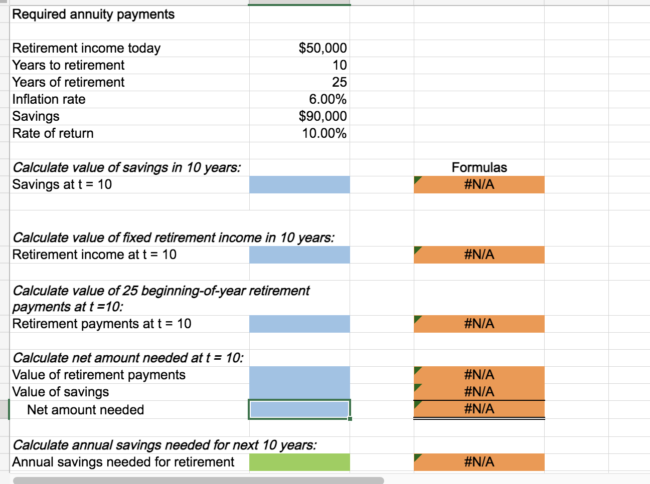 years old and will retire in 10 years. He expects to live
