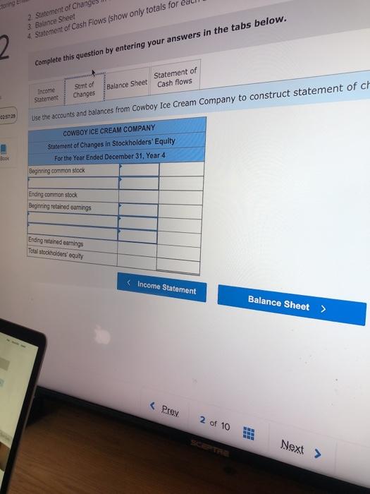at the e end 720 Supplier Cash flow from investing act. Prepaid