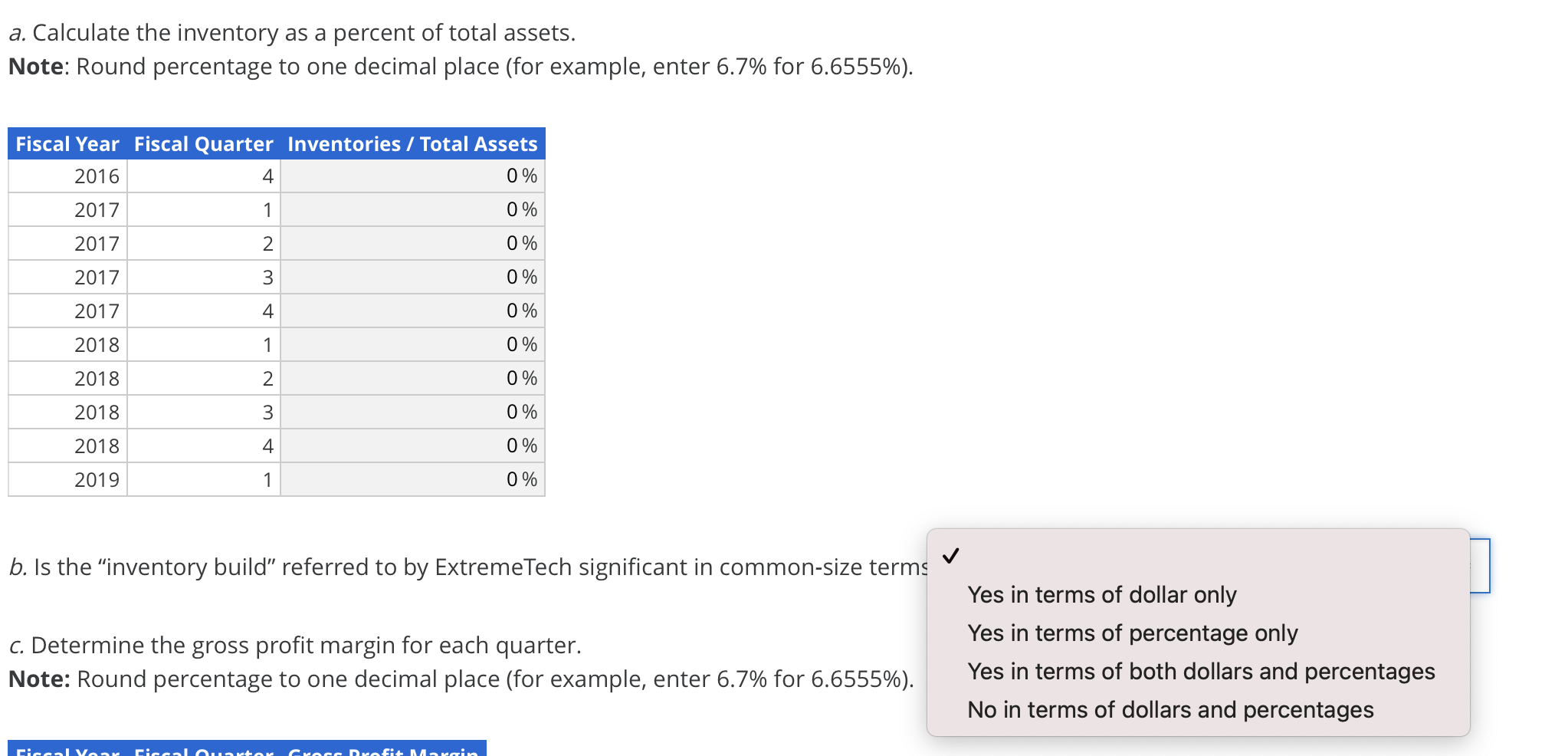 the most recent 10 quarters follows ($ millions). Cost of Fiscal Year