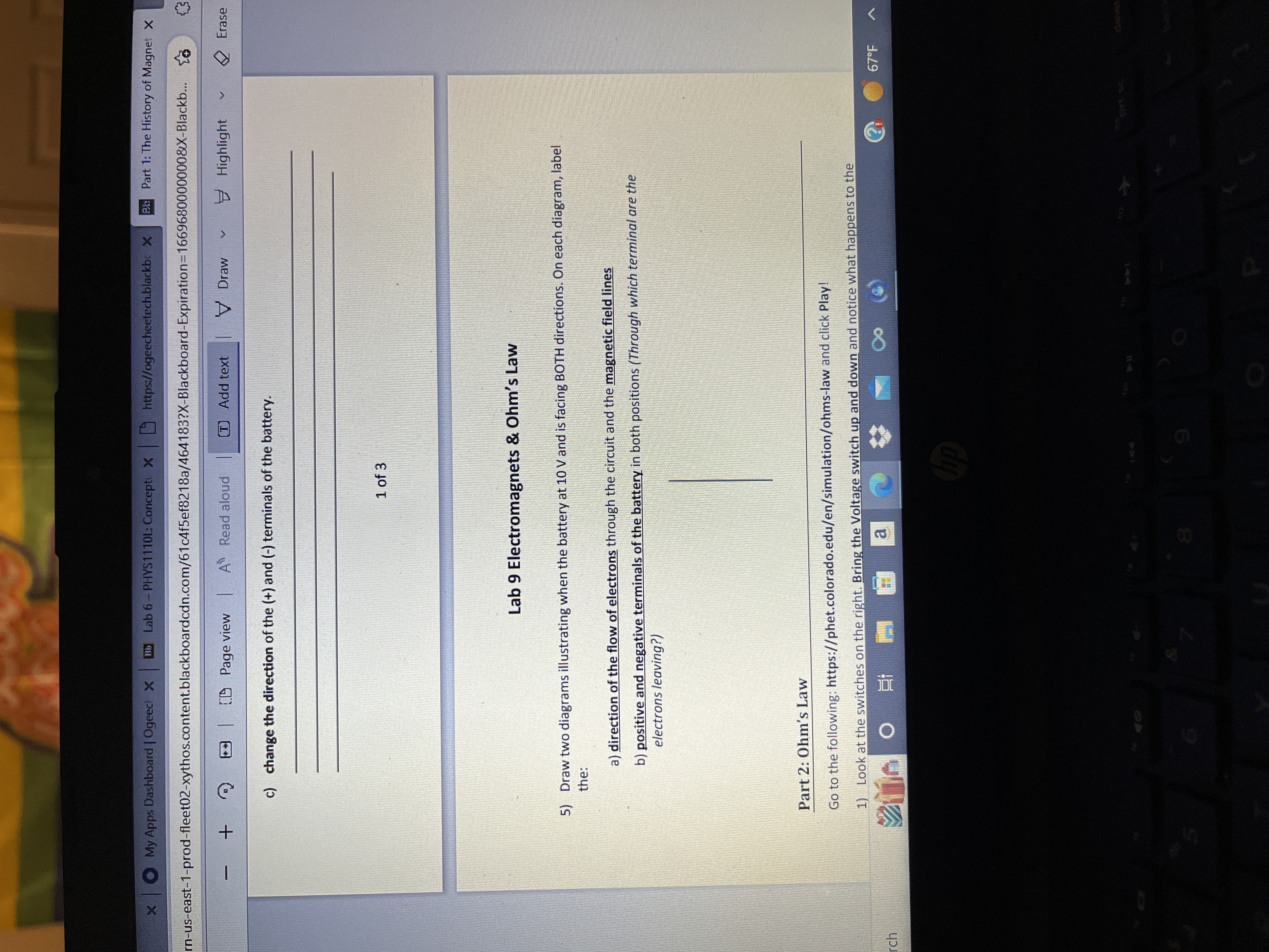 x | My Apps Dashboard | Ogeect X Bb Lab 6