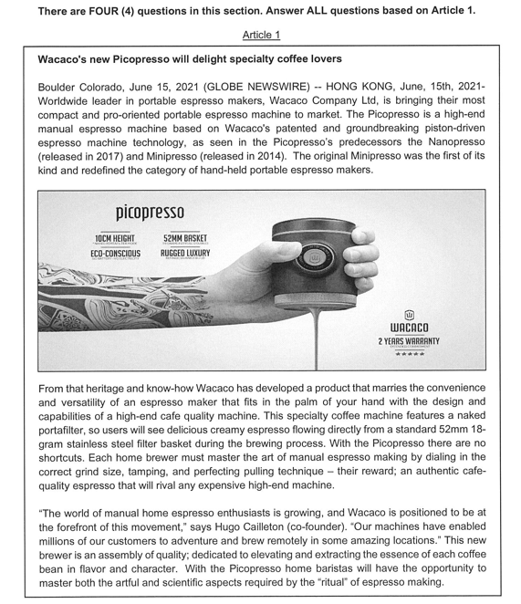  There are FOUR (4) questions in this section. Answer ALL questions