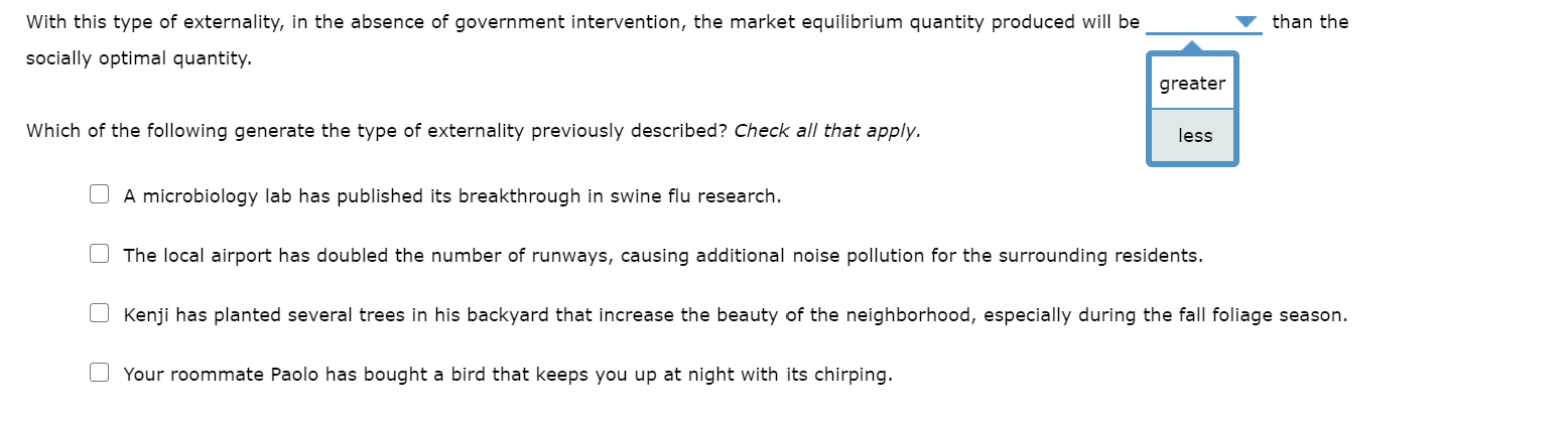 arises when a firm or person engages in an activity that affects