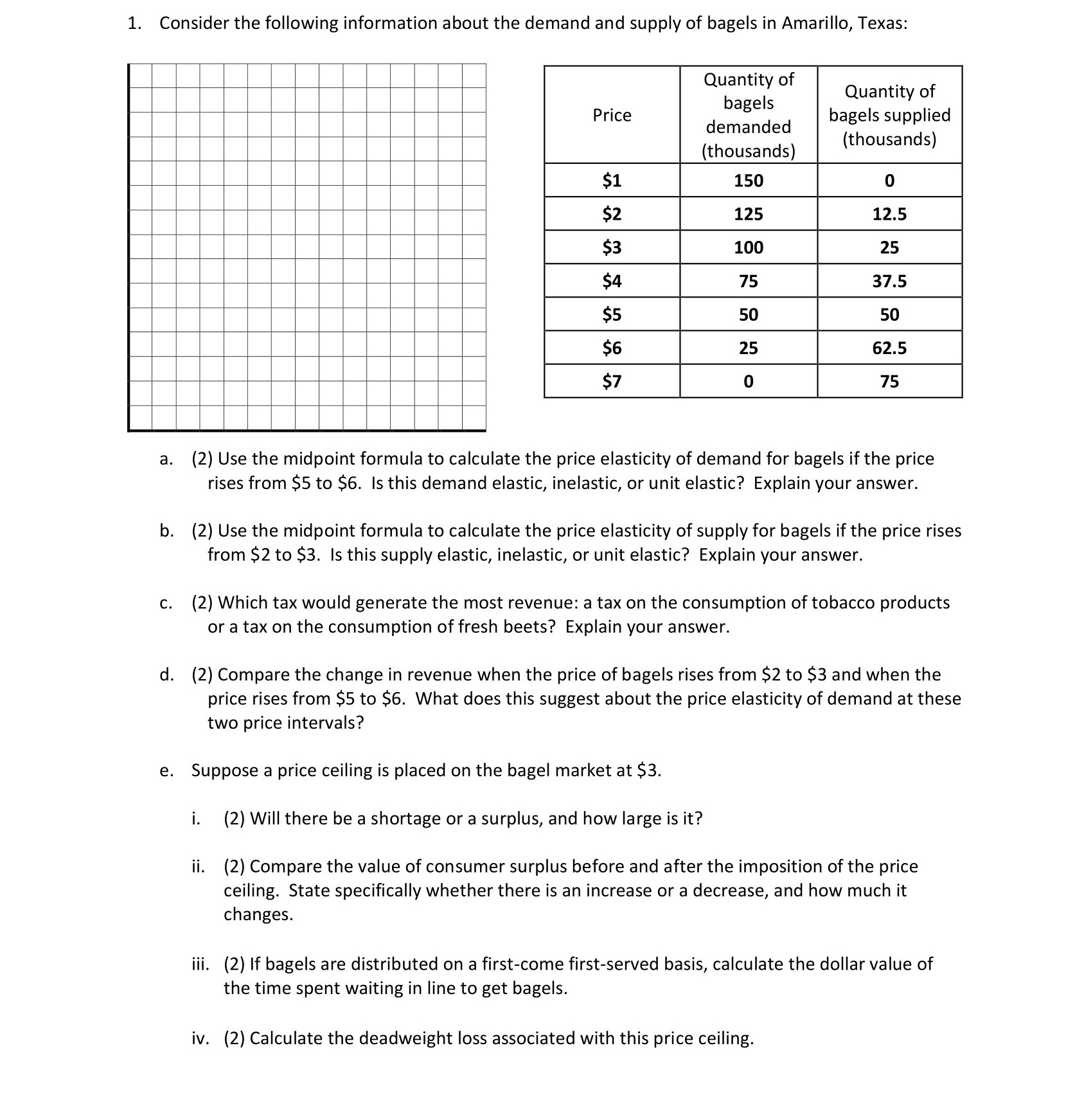 please answer the question with explain. 1. Consider the following information about